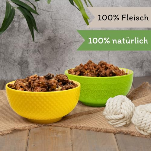 Lecker.Pet® | 6 x 400 g Josie's 100% Muskelfleisch Rind Hunde Nassfutter | Hochwertiges Hundefutter | Natürlich & ohne Zusatzstoffe | Reich an Proteinen & Mineralien | Getreidefrei & ohne Zucker