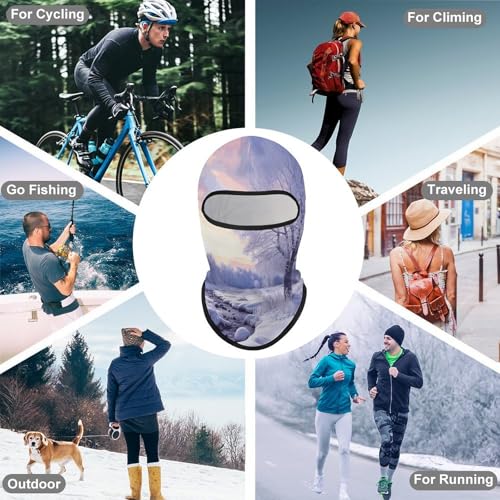Balaclava para hombre, máscara para esquí y ciclismo, protección facial y cervical para invierno miniatura 6
