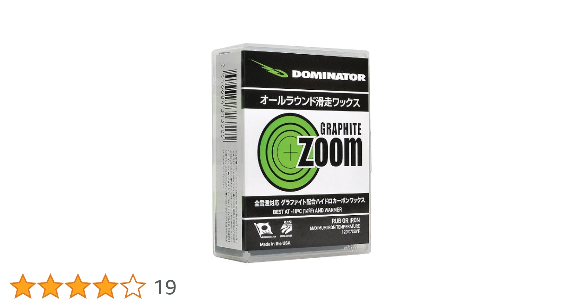 Dominator Zoom スノーボードワックス 400g Amazon | DOMINATOR(ドミネーター) ZOOM GRAPHITE 400g ZG400