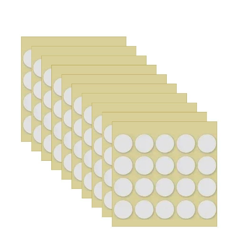 Gdfnmogo Lot de 16 autocollants pour mèche de bougie résistants à la chaleur – 320/520/720 autocollants fixes en cire double face pour la fabrication de bougies et la maison C