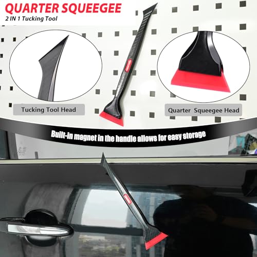 Image of EHDIS Window Tint Tool Kit - Window Tint Squeegee with Blade Guide Slots for Precise Distance Cuts,Window Film Cutter, Dual Head Mini Quarter Squeegee for Window Film and Vinyl Wrap Application