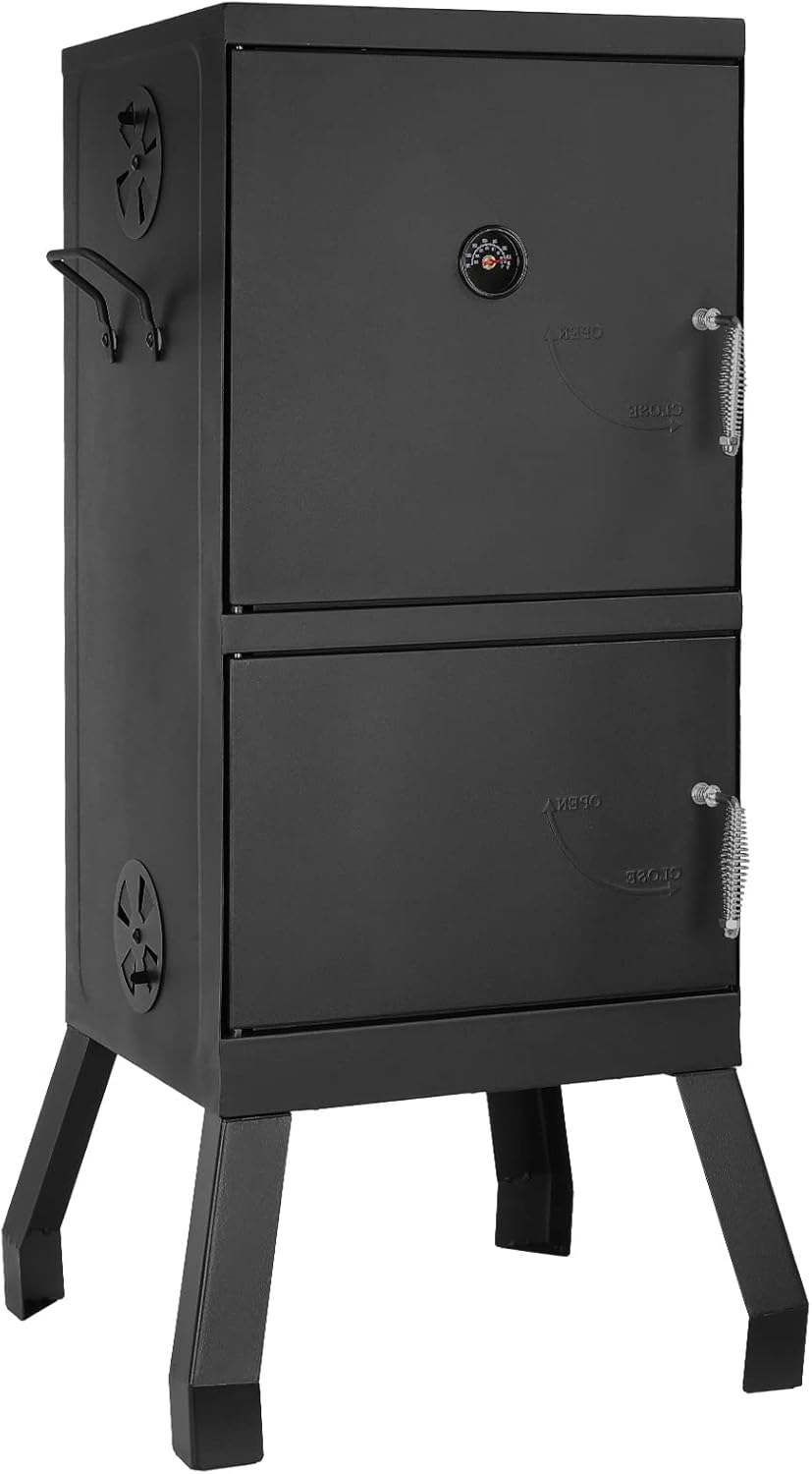 Räucherofen mit Temperaturanzeige,Holzkohlegrill,Räucherkammer ...