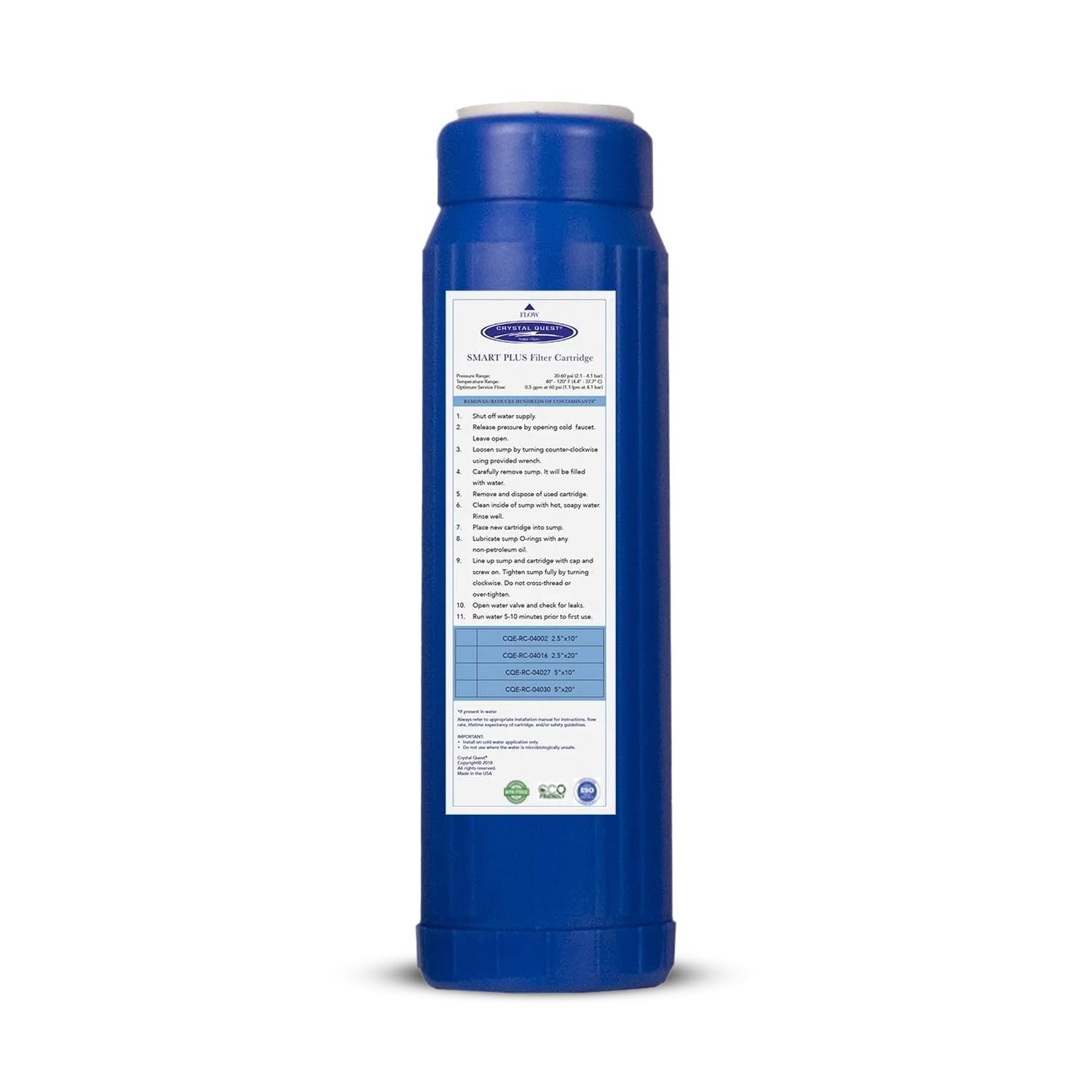 Crystal Quest SMART Replacement Filter | 2-7/8