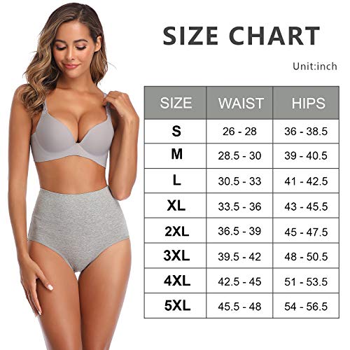 Image of Womens Underwear,Cotton Mid Waist No Muffin Top Full Coverage Brief Ladies Panties Lingerie Undergarments for Women Multipack