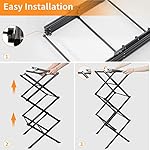Clothes Drying Rack Household Indoor, Foldable Drying Rack Clothing for Laundry - 40" x 28.8" x 14.2", Space Saving Indoor&Outdoor, Black-1pack - Image 3