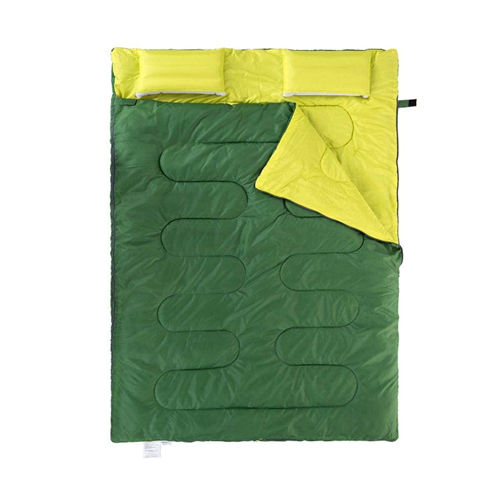 Sleeping Bag Double Sleeping Bag Spring and Autumn Camping Hiking Portable Sleeping Bag with Pillow