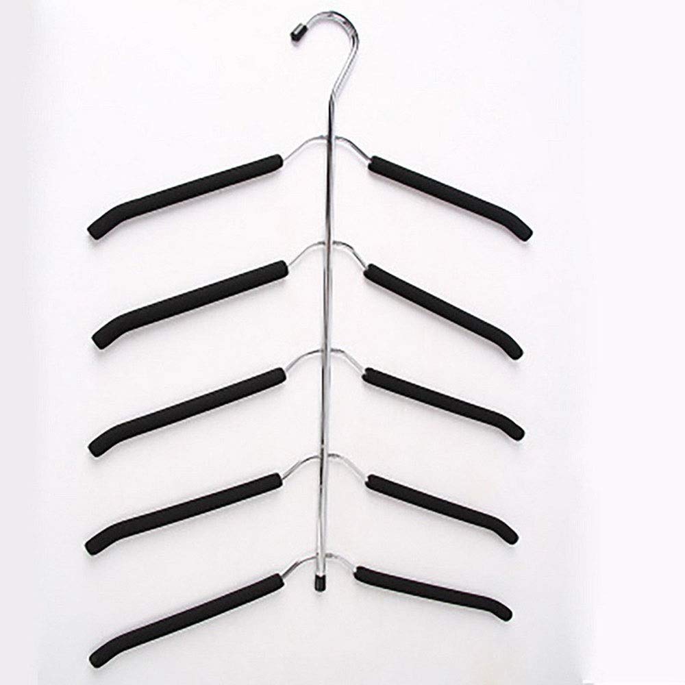 JINGYAN Standard Hangers Multilayer Hanger Stainless Steel Clothing Storage Racks Home Holder Wardrobe Laundry Drying Rack(1)
