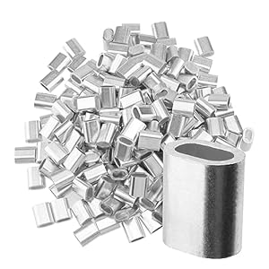 ZEONHEI 200 Stück 4mm Aluminium Pressklemmen