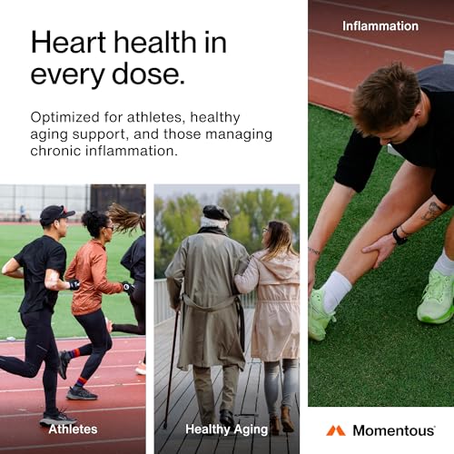 Momentous Omega-3 Fish Oil - High-Potency EPA & DHA Supplement for Men & Women - Supports Heart, Joint, & Brain Health - NSF Certified for Sport - Non-GMO - Gluten-Free - 1,600 mg - 30 Servings