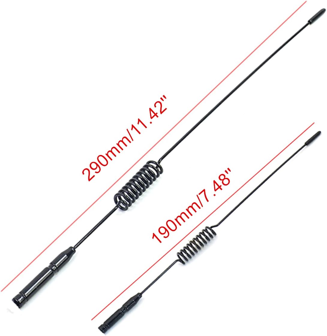 11.42" & 7.48" Metal RC Antenna, RC Car Parts Decoration Accessories for 1/10 TRX-4 TRX4 Ford Bronco D90 D110 Tamiya CC01 Axial SCX10 90046(Black)