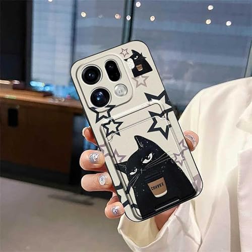 Phone Case Compatible with OPPO Find X9 Pro, Anti-dust Card slot Back Cover protective Cute Full wrap Anti-knock Durable Soft ca