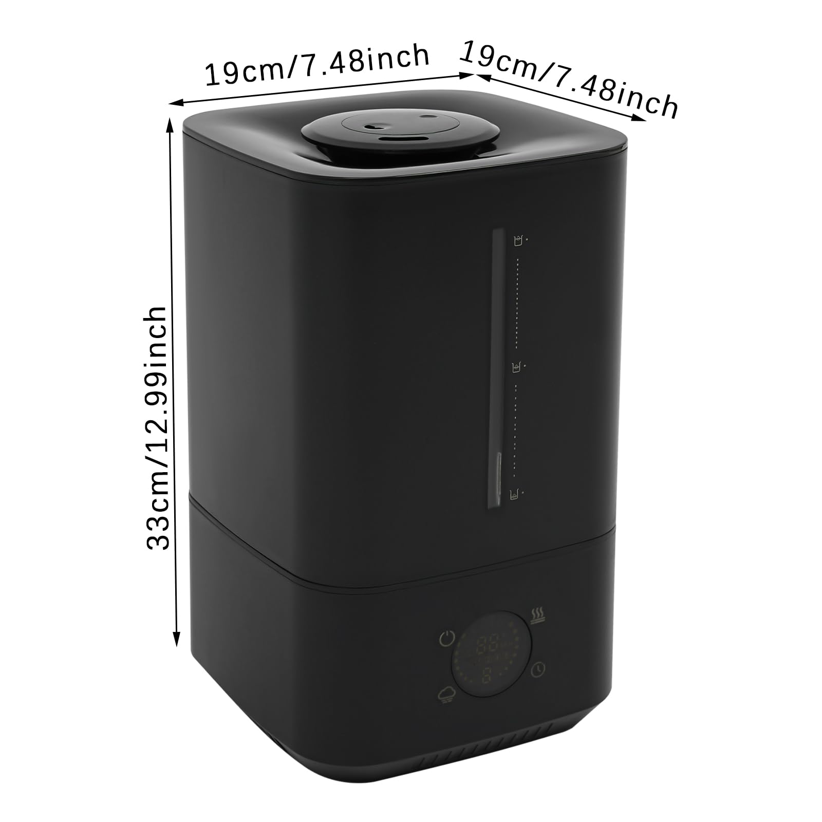 6L Smart Humidificador de aire para habitaciones grandes, niebla fría y caliente, para dormitorio, rango de control de humedad 45% – 90%, para dormitorio, habitación de los niños, plantas, apagado