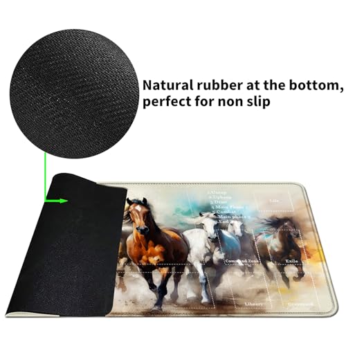 Image of Card Mat for MTG & TCG Playmat,Horses Running