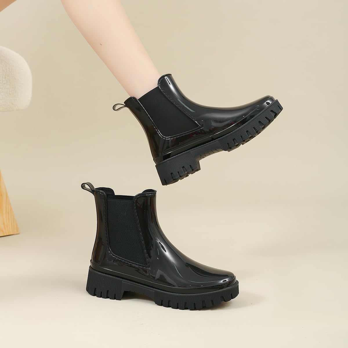 Botas de Lluvia Mujer Impermeable Botas de Agua Antideslizantes Zapatos de Jardinería