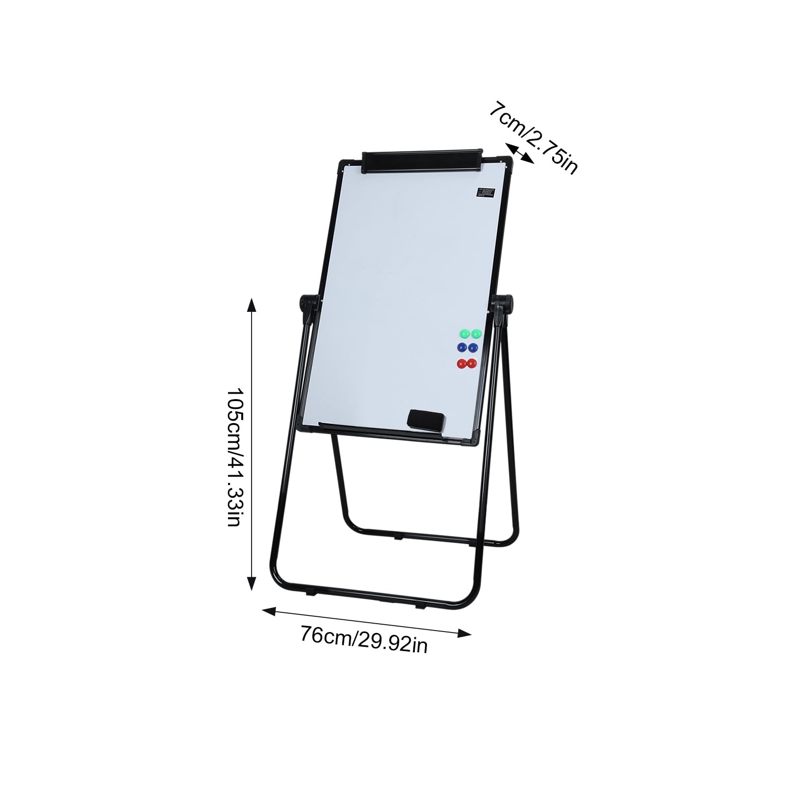 Doppelseitiges Whiteboard, Magnetisches Whiteboard mit Ständer, Höhenverstellbar & 360 Grad drehbarer Ständer, Flipchart mit Löschen, Marker für Zuhause, Büro, Schule XL