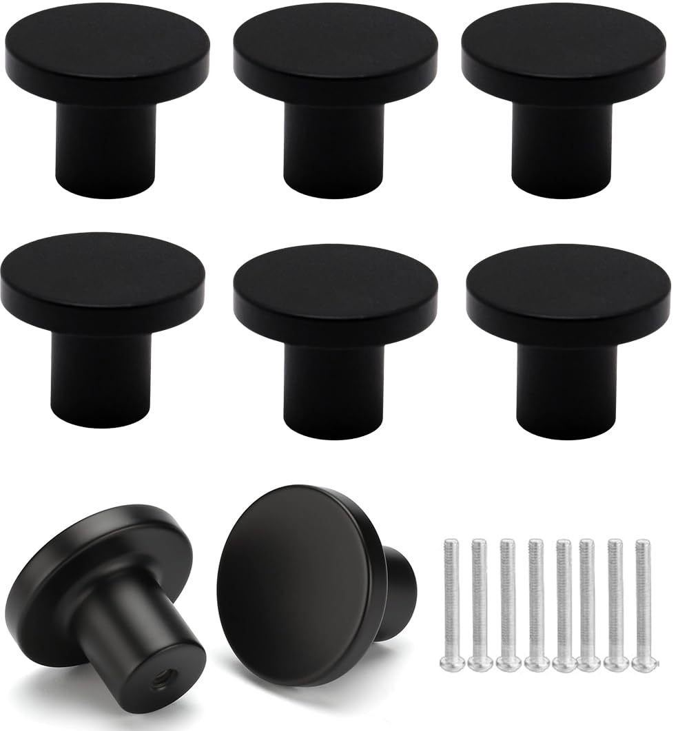 Drawer Knobs, Round Kitchen Cabinet Pulls Door Knobs for Chest of Drawers Furniture Cupboard Dresser Wardrobe Door Handles and Knobs (8packs)