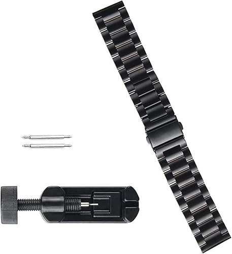 Miniatura 3 de Compatible con correas de reloj inteligente LIGE K57, correas de repuesto de metal de acero inoxidable Lamshaw compatibles con relojes inteligentes