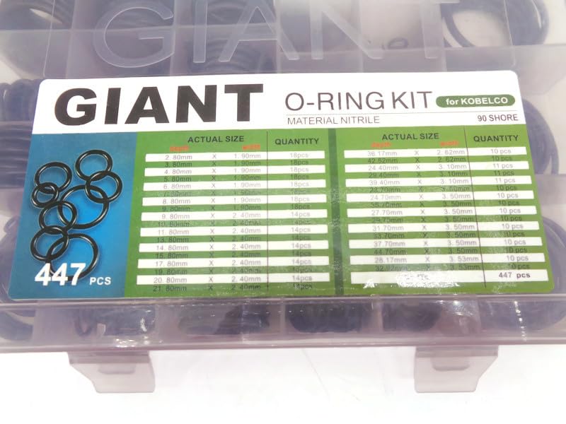 for Kobelco Parts - Glant Master O Ring Seal Kit, 447 Pcs. Nitrile Material 90 Shore by Aries