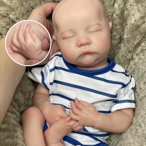 Muñeca bebé de silicona realista de 18 pulgadas miniatura 2