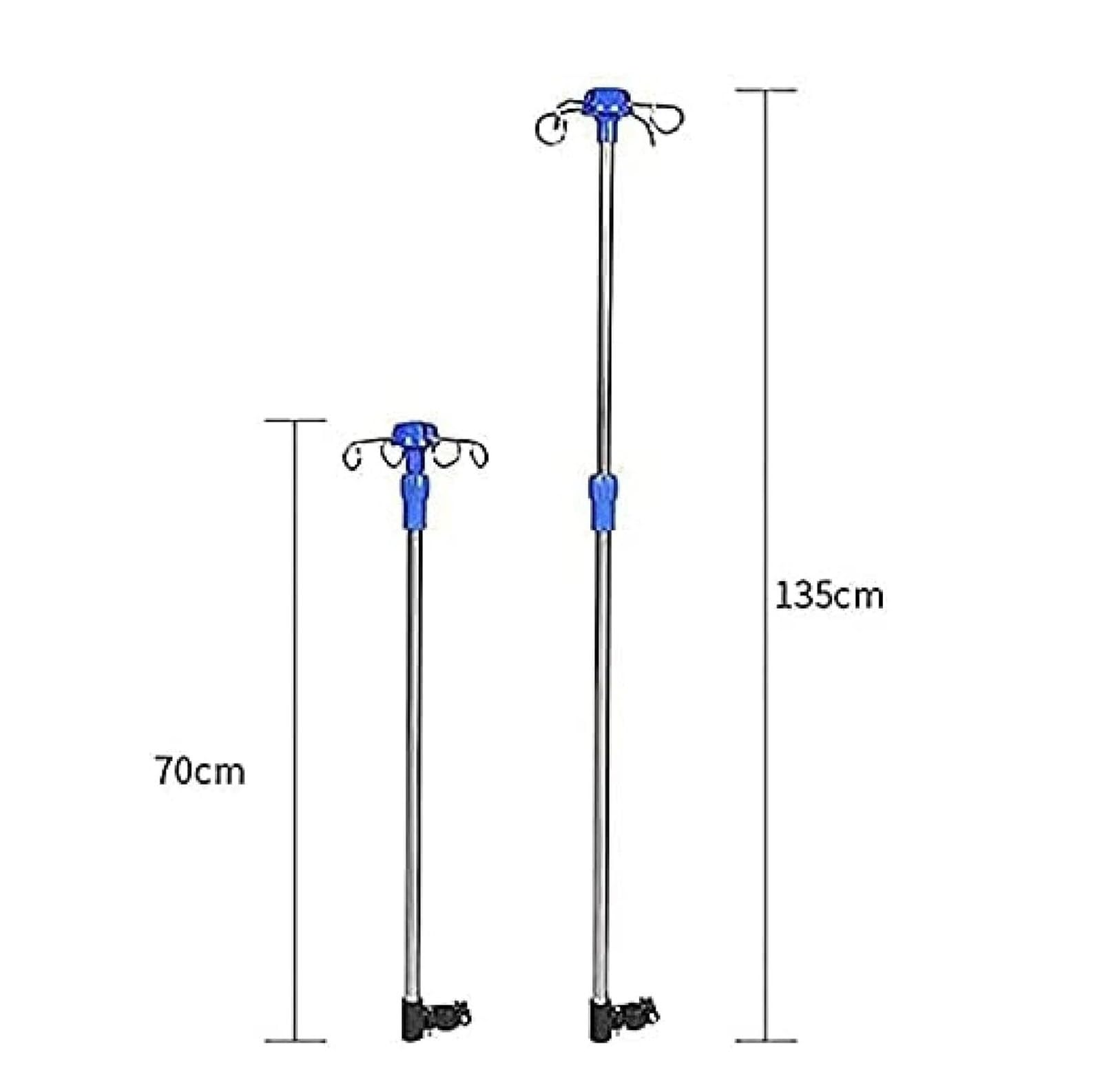 Supporto per flebo Portatile, supporto per flebo per sedia a rotelle, supporto per flebo con gocciolatore, asta portaflebo in acciaio inossidabile, supporto espositore regolabile in altezza