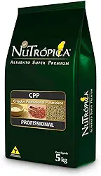 Ração Nutrópica CPP Criador Profissional Psitacídeos 5kg Extrusada Super Premium Bico Torto Rosela Ring Neck Grande Alexandre Papagaio Cacatua Agapornis