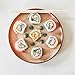 Mora Ceramic Flat Plates Set of 6-8 in - The Dessert, Salad, Appetizer, Small Lunch, etc Plate. Microwave, Oven, and Dishwasher Safe, Scratch Resistant. Kitchen Porcelain Dish - Neutrals