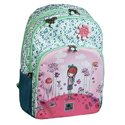 Busquets: Mochila Escolar Doble Lolcon Espaldera Acolchada Y Tres Cremalleras