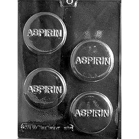 Grandmama's Goodies M018 Large Aspirin Chocolate Candy Soap Mold with Exclusive Molding Instructions Cover