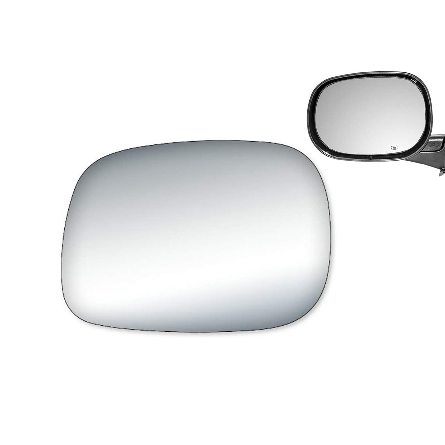 WLLW Side Mirror Replacement Glass for 02-08 Dodge Ram 1500 Driver Side 2500 3500 Van 4000