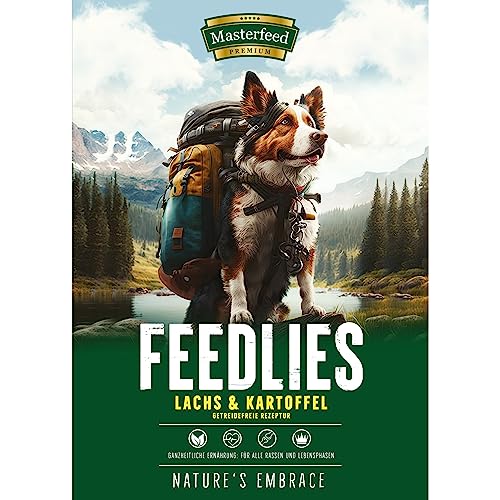 Masterfeed Feedlies Lachs mit Kartoffel, Getreidefrei, Hundefutter für ausgewachsene Hunde (Adult), Trockenfutter, 4 kg