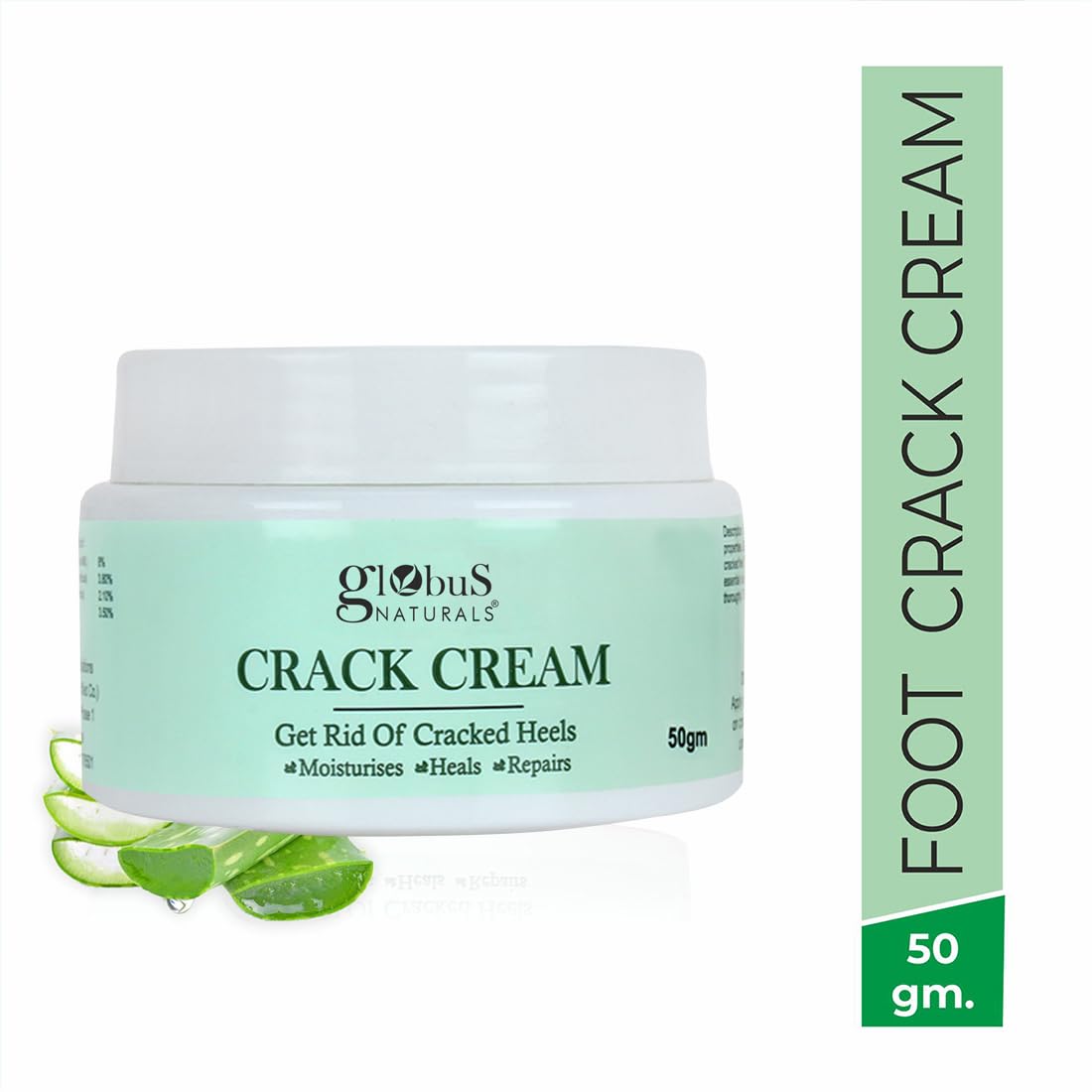Globus Naturals Cracked Heel Repair Cream Enriched with Aloevera, Neem, Anantmool for Dry & Cracked Feet β Foot Balm for Smooth Heels, Heel Fissure Treatment, Intensive Foot Care Cream 50g 4