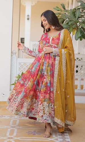Image of Fashion Basket Georgette Anarkali Kurta for Women