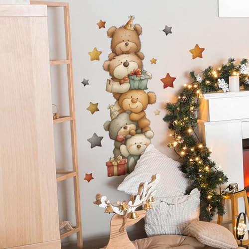 Vinilo decorativo Achang oso acuarela para pared miniatura 6