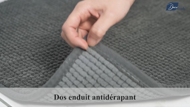 Tapis de bain antidérapant en microfibre à poils longs - FCSDETAIL - 70x120 cm - Marron