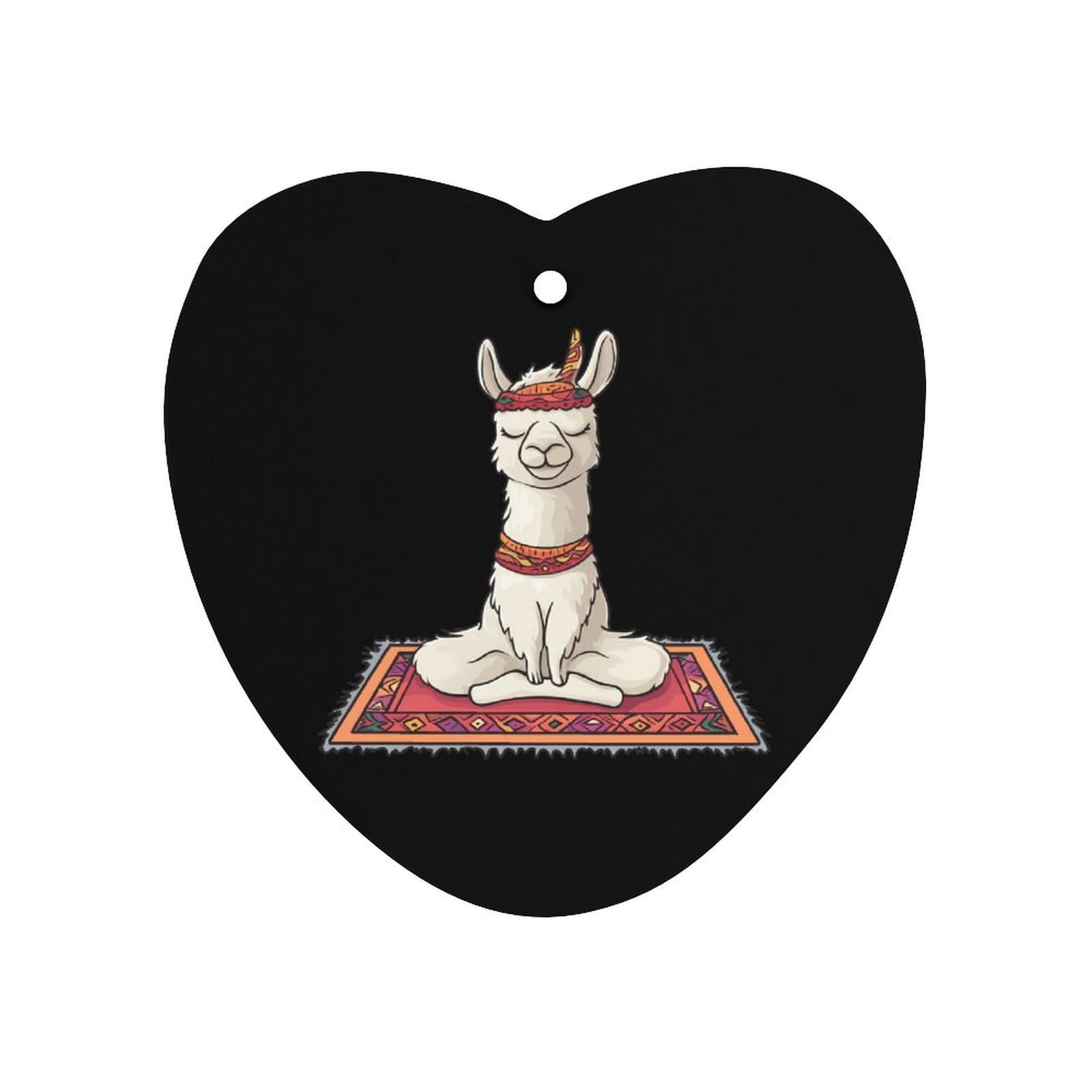 Llama Yoga Car Air Freshener Hanging Aromatherapy Tablets for Car Accessories Love form