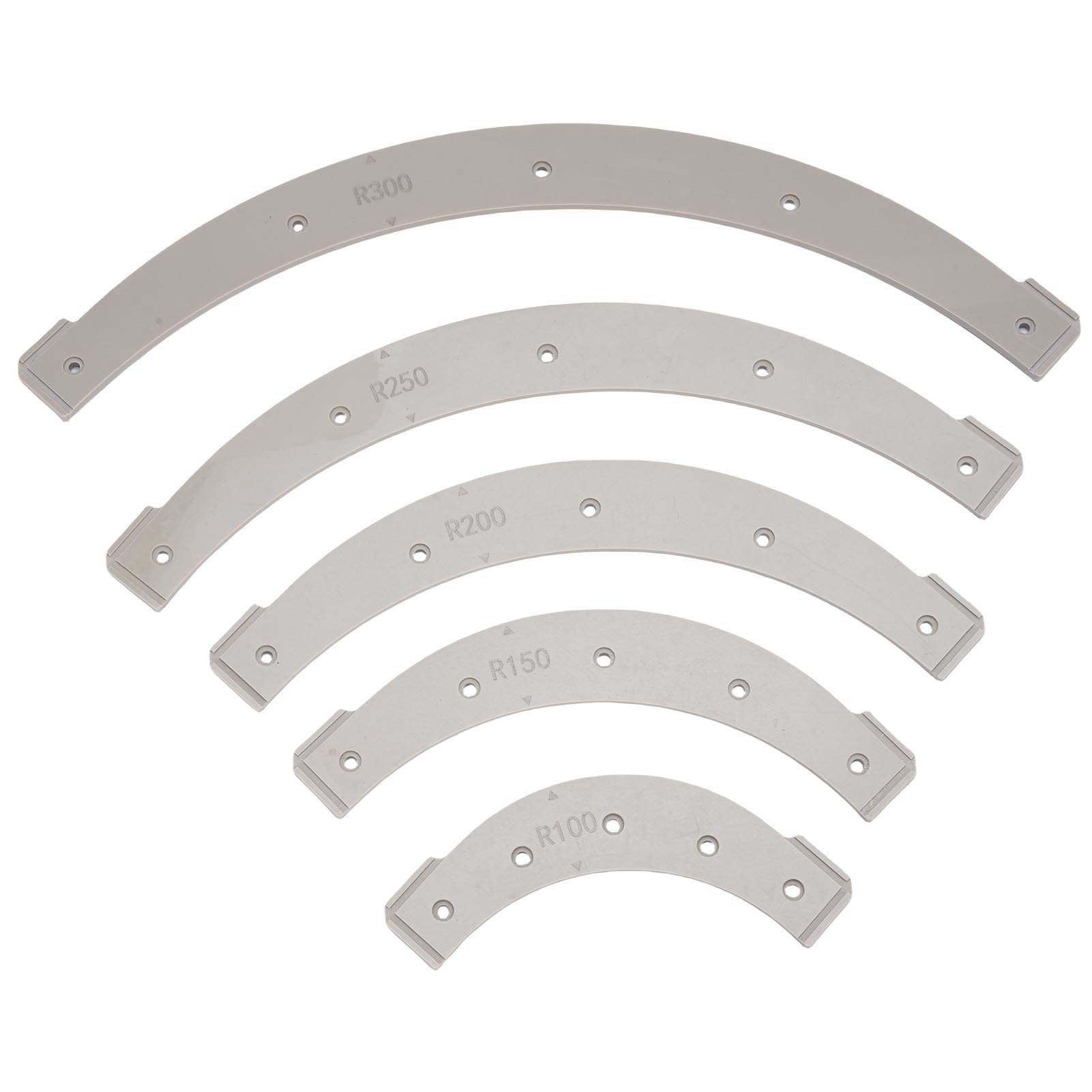 Holzbearbeitungs-Rundeckenradius-Schablonen, Fräser-Radiuslehre aus Aluminiumlegierung R100 R150 R200 R250 R300, Fräser-Ecklehre für Holzbearbeitung, Schrank