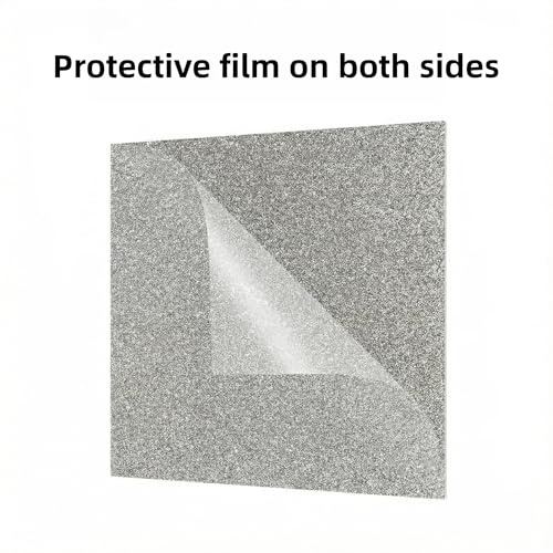 Image of Acrylic Sheets Both-Side Glitter Acrylic Sheets 1 /8 Thick for Laser Cutting Engraving Plexiglass Sheets for Art Design Crafting DIY Home Decore Festival Ornaments (2, Silver, 12X12inch)