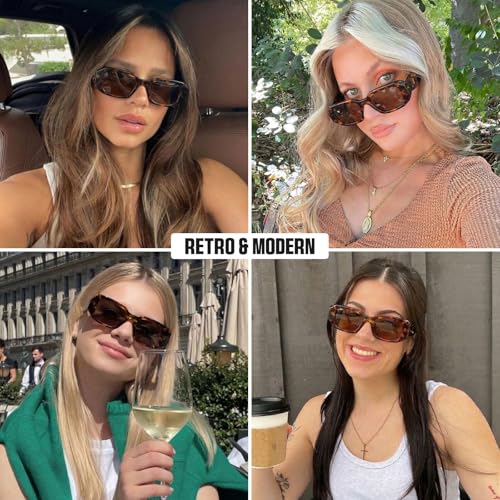 Image of mosanana Trendy Rectangle Sunglasses for Women Men-Goulding