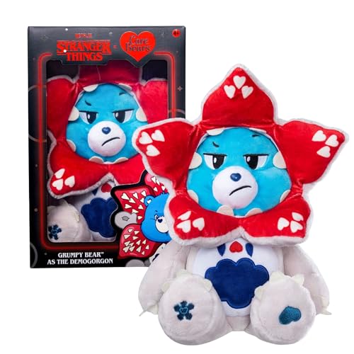 Care Bears Stranger Things Grumpy Bear as The Demogorgon Plush Toy Collectible Character Crossover