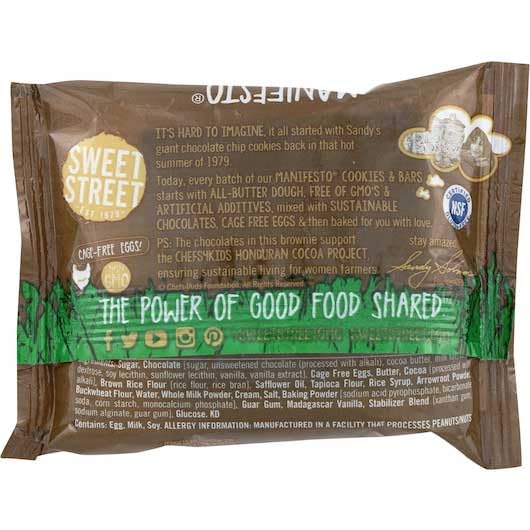 Sweet Street Honduran Chocolate Manifesto Brownie, 2.8 Ounce - 48 per case.