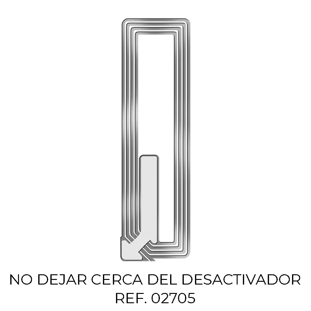PACK 2000 ETIQUETAS ANTI ROBO 3210 TRANSPARENTE 1,9X6,5cm 7223155 CHECKPOINT