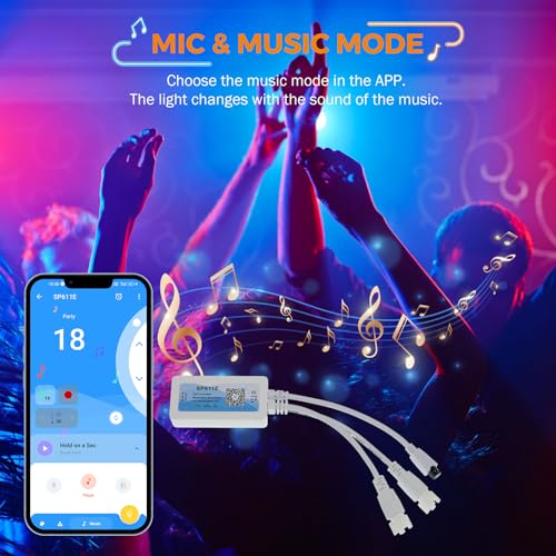 Image of BEAMNOVA 30Ft Stip Lights Kit, 60pcs RGB LED Modules, Remote, Bluetooth App Control, DC 12V Voltage Transformer, Adhesive Waterproof Commercial Storefront Lights, No Lens