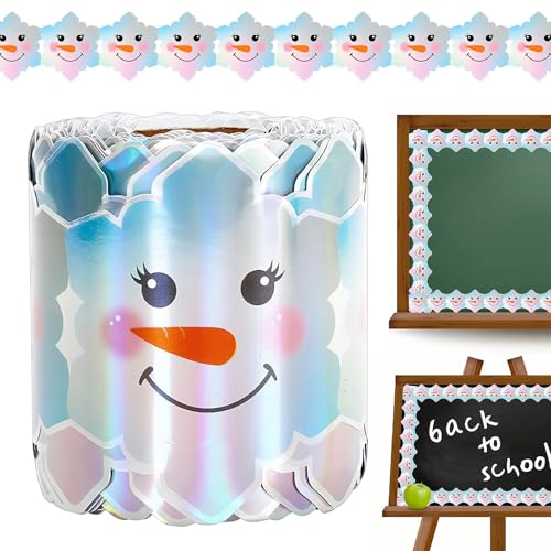 Borde de Tablón Estacional en Rollo | Marco Decorativo Para Pizarra De Fiesta Navideña - Navideño De Cinta - Para Fiesta Navideña Oficina Escuela Sala De Reuniones Casa De Campo Hogar