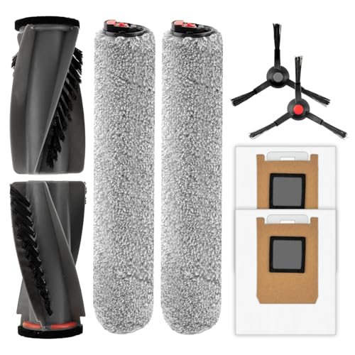 Image of (8 Pack) E28 E25 Omni Replacement Parts Compatible with Eufy E28 Omni / E25 Omni Robotic Vacuum Cleaner, 2 Roller Brushes, 2 Brush Rollers, 2 Side Brushes, 2 Dust Bags, Accessories Kit