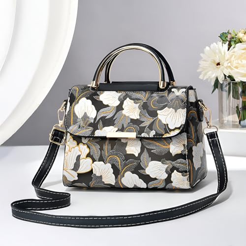 Image of SYGA Women's Cross Border Handbag With Flower Printed Small Square shoulder messenger bag