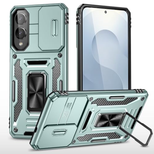 Coque silicone Samsung S25 Edge rigide antichoc verte