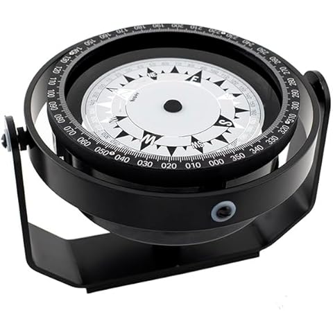 Autonautic - Bracket Mount Compass - C20-00137 - USCG Approved Bracket Mount Compass, for Small to Medium Sized Workboats - 8.19" W x 8.19" L x 5.85" H Cover