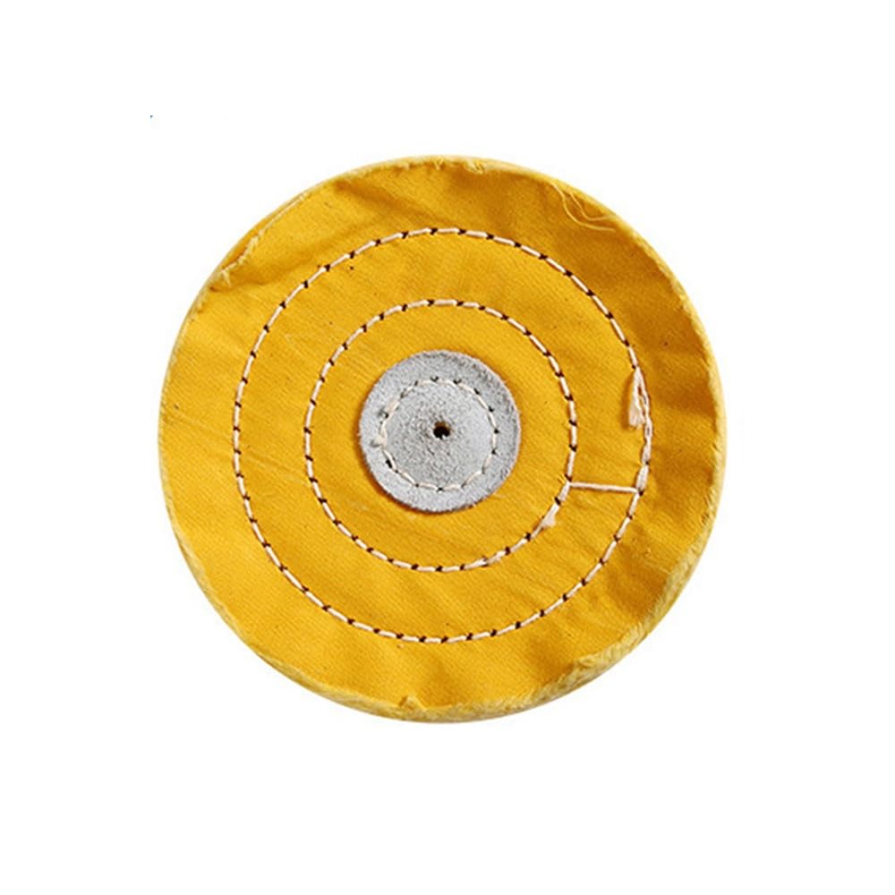 1 szt. 50-warstwowa gruba bawełniana tarcza polerska – trwała tarcza polerska do metalu, biżuterii i innych materiałów – dostępna w wielu rozmiarach(Yellow,150mm)