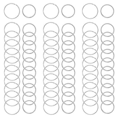 Anillos para cabello Nydotd pack 180 piezas, plata miniatura 1