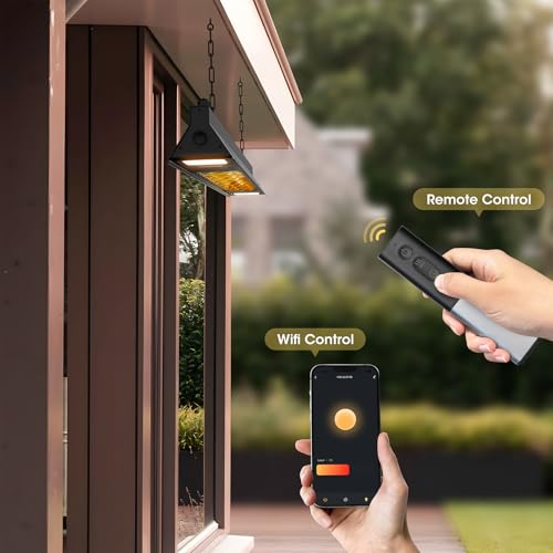 Sundate Wall-Mounted Electric Heater, Hanging Patio Heater With Light thumb #6